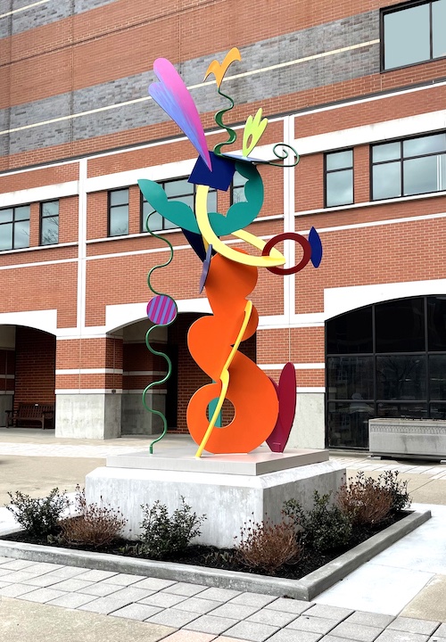 Sculpture "Hope" in atrium space